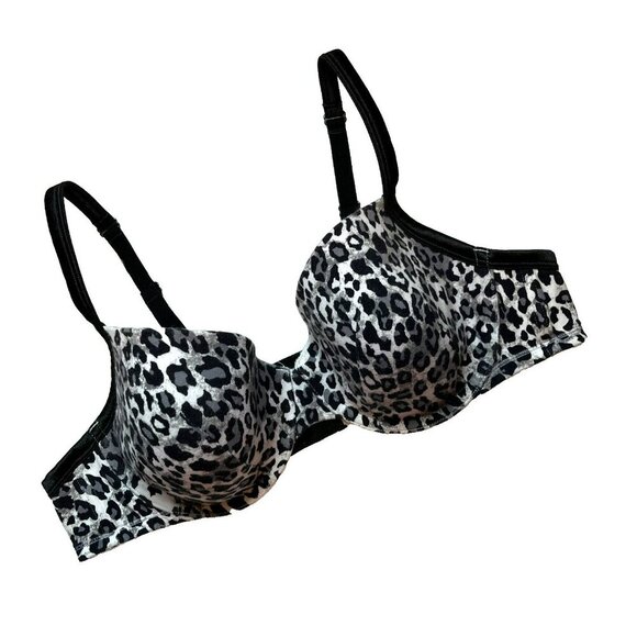 Cacique Multi-way Plunge Bra 44B Underwired Padded Animal Print - Picture 4 of 6
